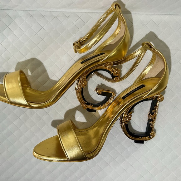 Dolce & Gabbana Devotion gold sandals - Picture 8 of 8